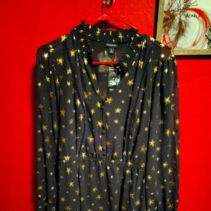 Torrid Black Star Mock Neck Dress